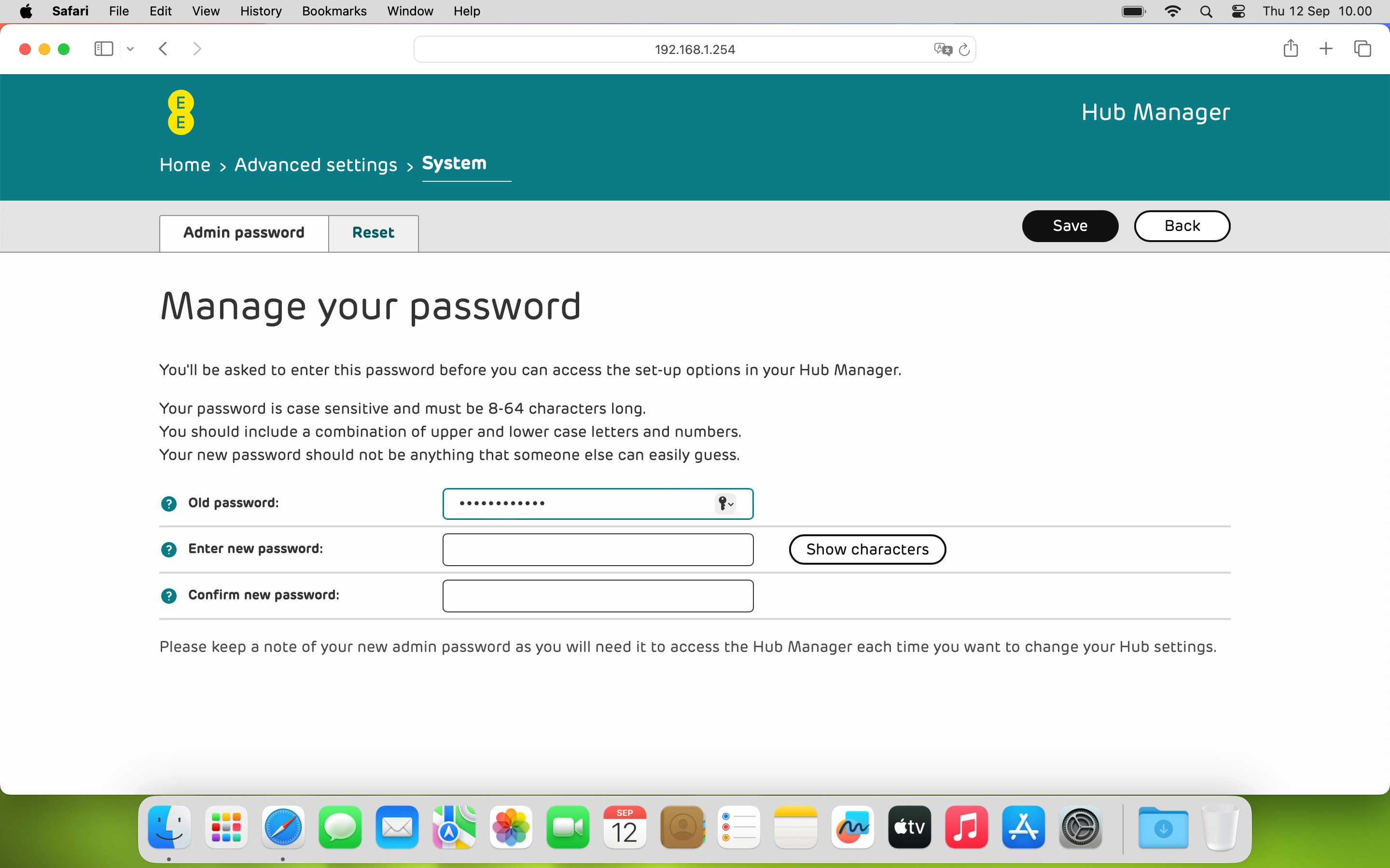 Click the field next to 