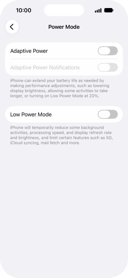 Press the indicator next to 