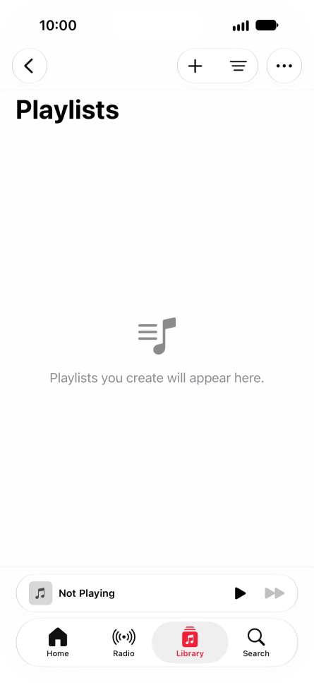 Press the new playlist icon.