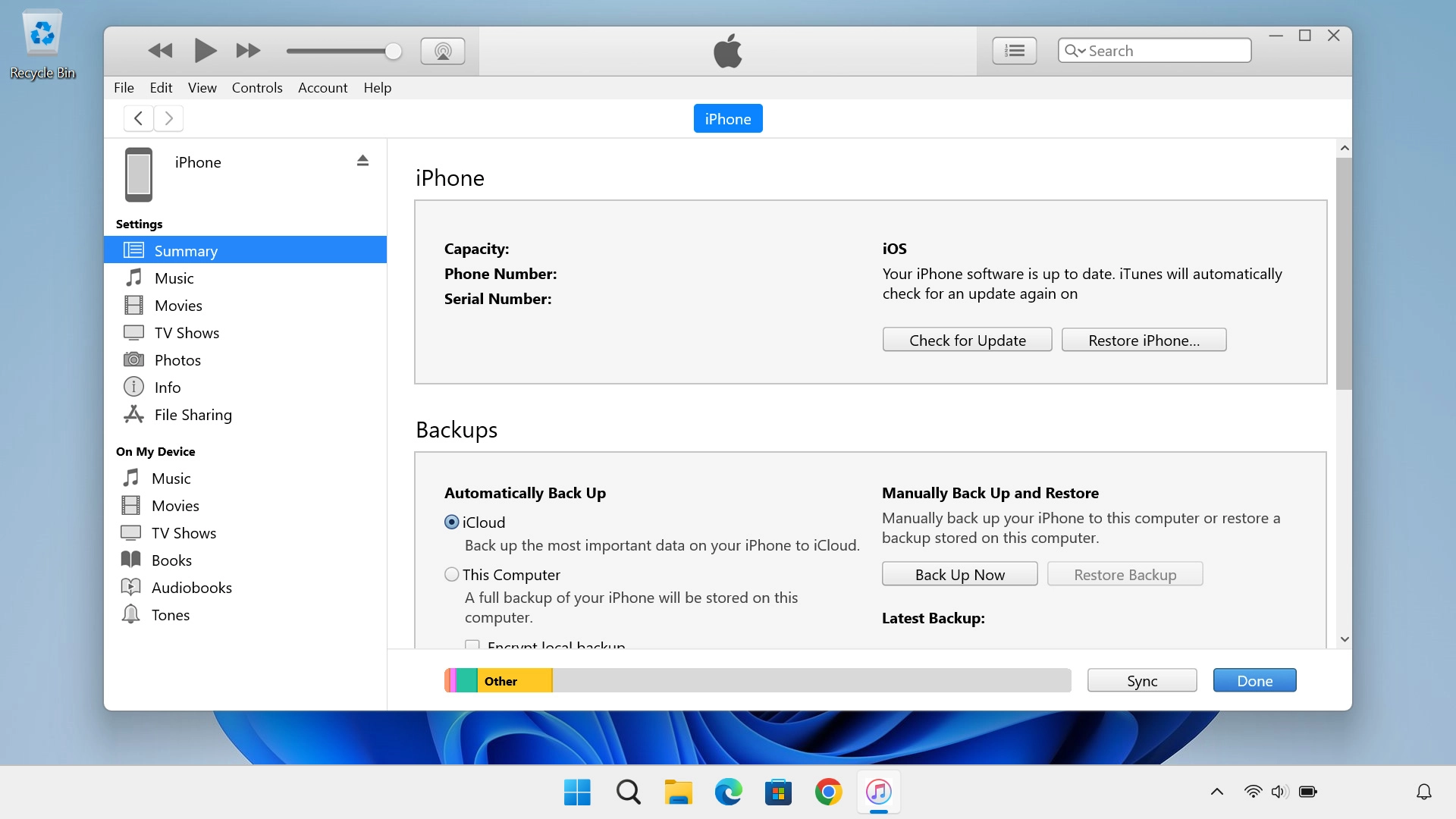 Click the required category, and follow the instructions on the screen to select the required settings.