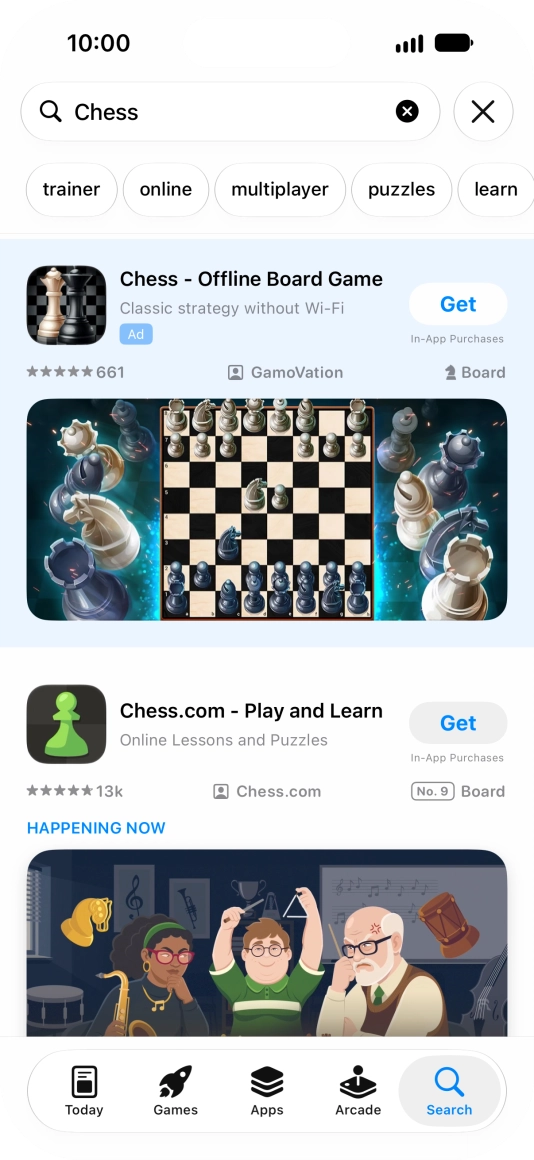 Press the required app.