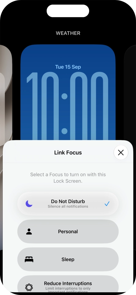Press the close icon.