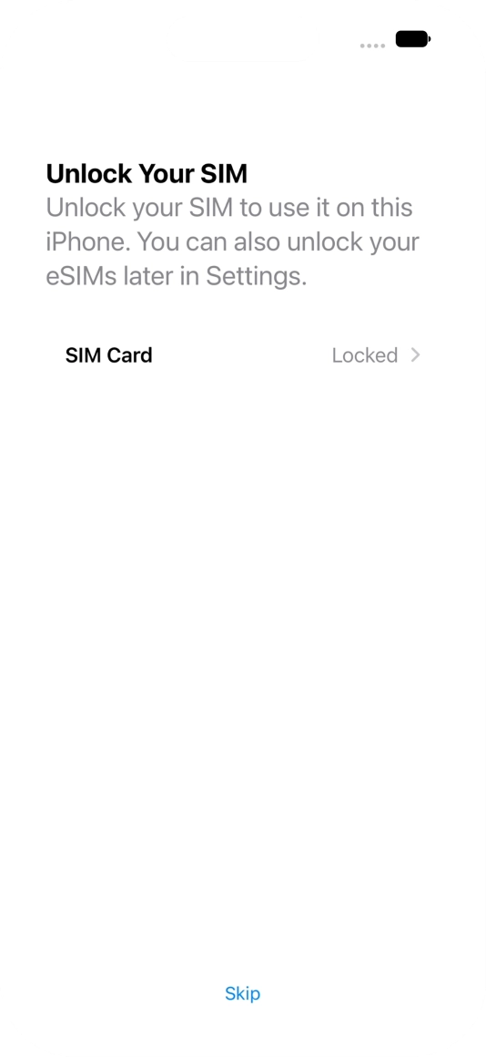 Press SIM Card.