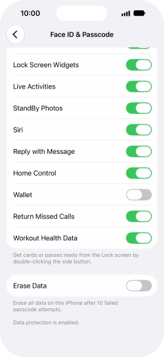 Press the indicator next to 