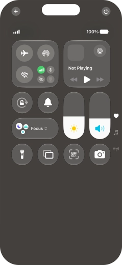 Press the flight mode icon to turn the function on or off.