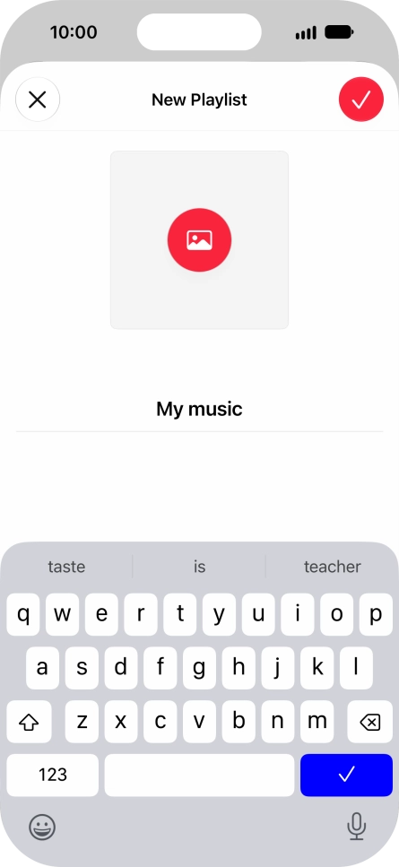 Press the confirm icon.