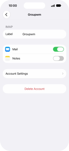 Press Account Settings.