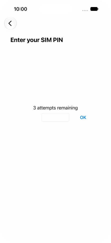 If your SIM is locked, key in your PIN and press OK. The default PIN is 1111.
