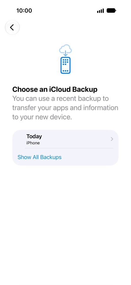 Press the required backup and your phone restores the content of the selected backup. Subsequently, follow the instructions on the screen to set up your phone and prepare it for use.