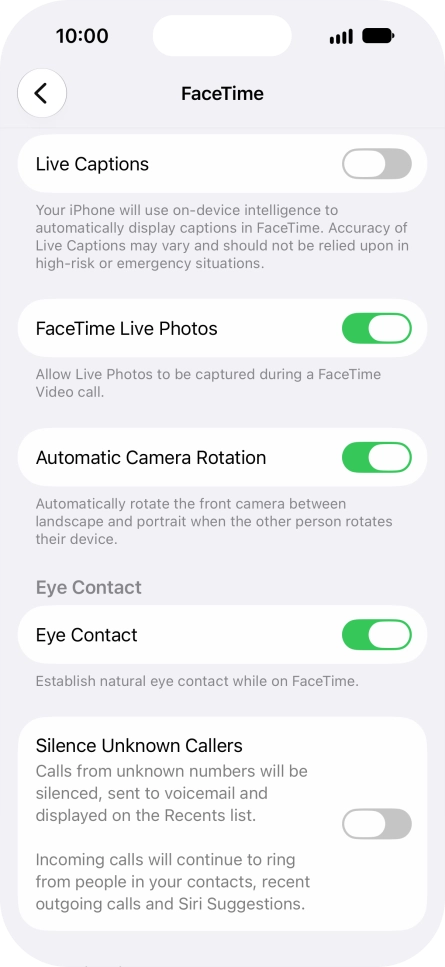 Press the indicator next to 