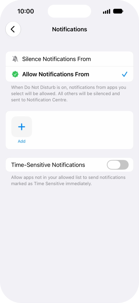 Press the indicator next to 