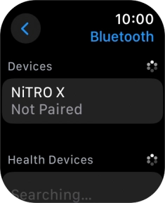 Press the required Bluetooth device.