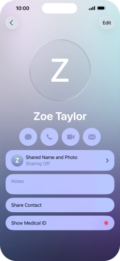 Press Shared Name and Photo.