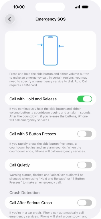 Press the indicator next to 