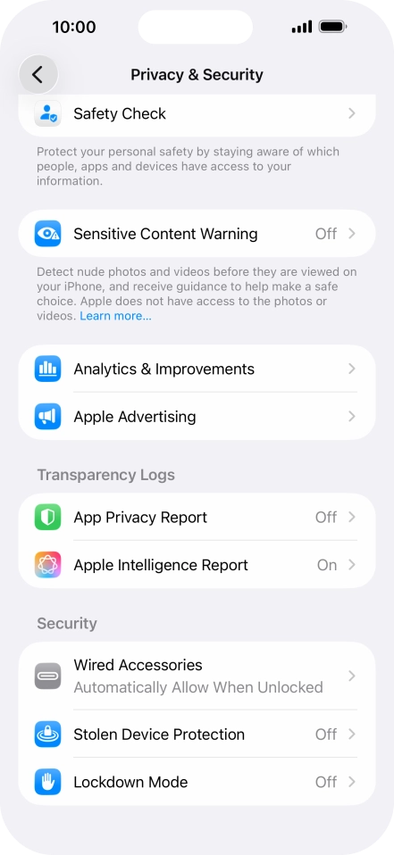 Press App Privacy Report.