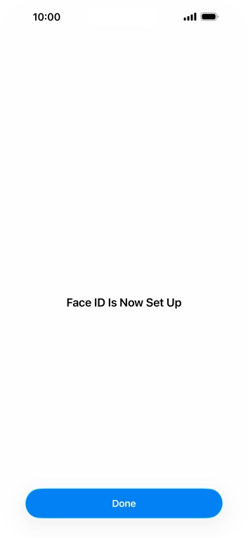 Press Done. If you haven't previously selected a phone lock code, key in a code of your own choice twice.