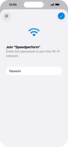 Press the confirm icon.