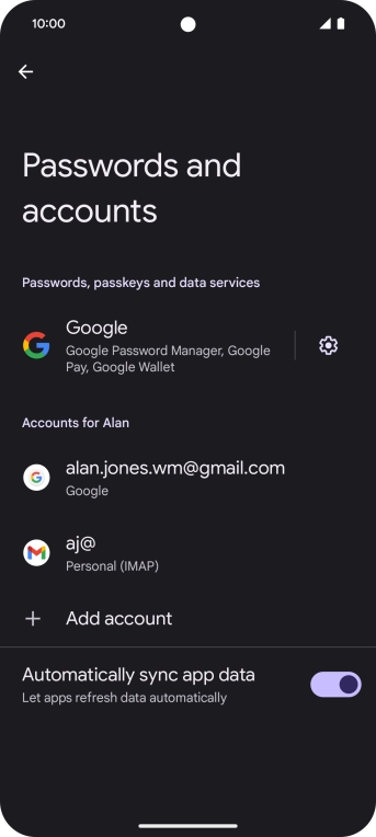 Press the indicator next to 