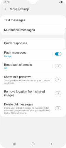 Press Text messages.