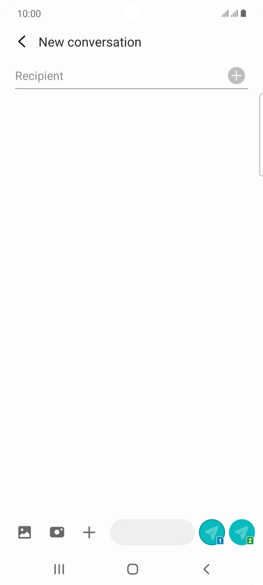 Press the search field and key in the first letters of the recipient's name.