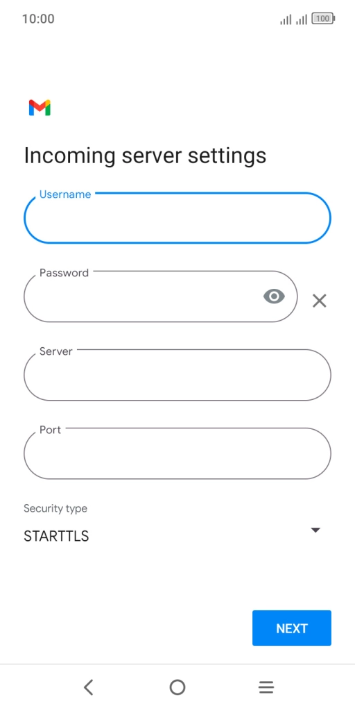 Press the field below 