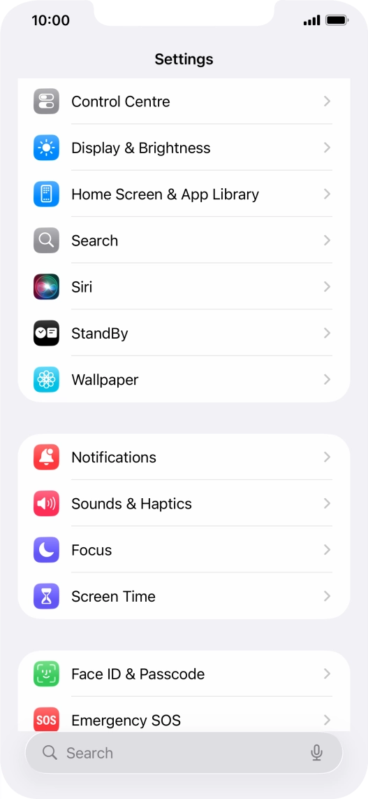 Press Screen Time and optionally select the required member of your family group.
