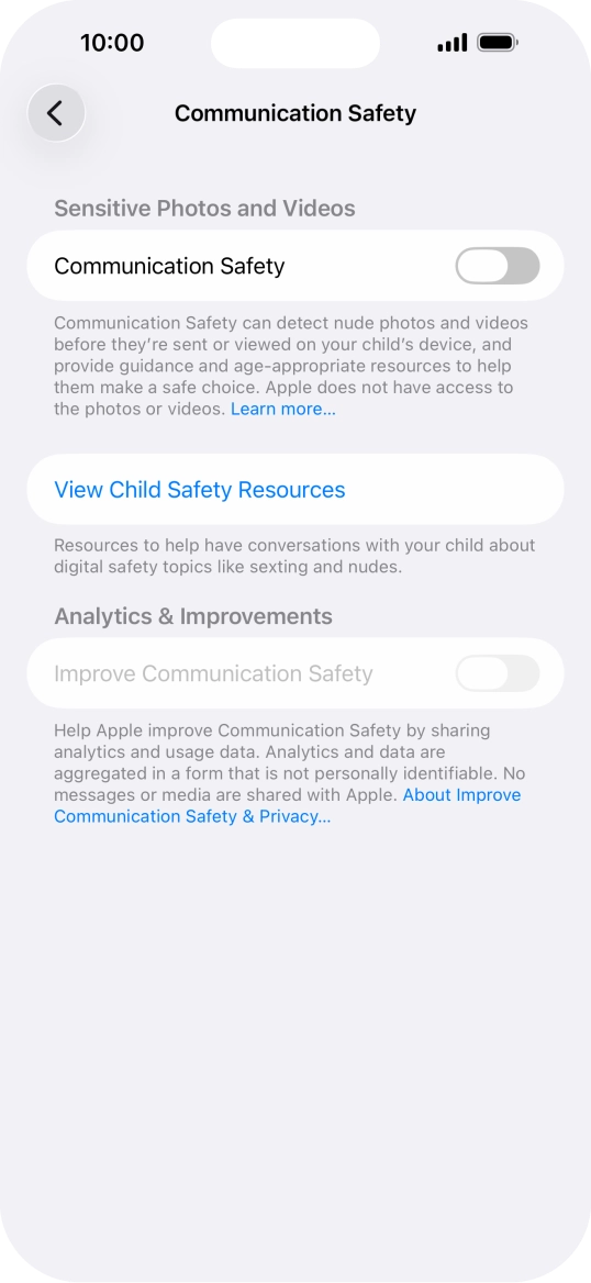 Press the indicator next to 