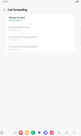 Press the required divert type.