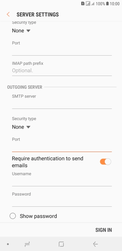 Press the indicator next to 