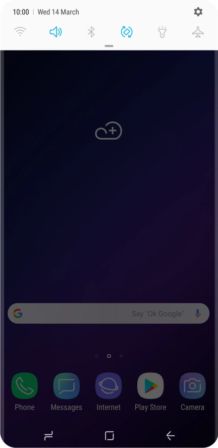 Press the settings icon.