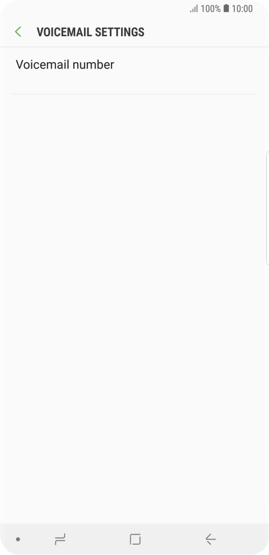 Press Voicemail number.