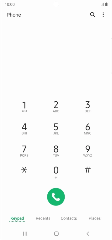 Press the menu icon.