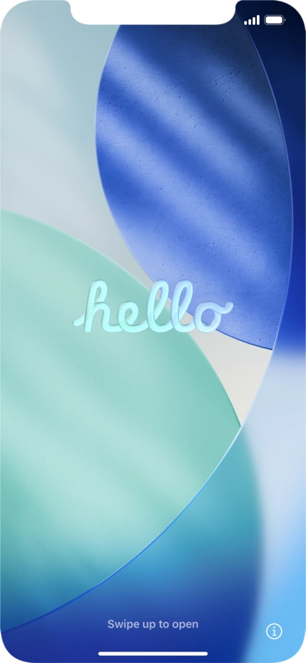 Slide your finger upwards starting from the bottom of the screen.