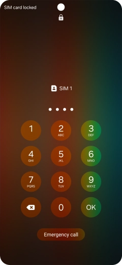 If you're asked to key in your PIN, do so and press OK. The default PIN is 1111.
