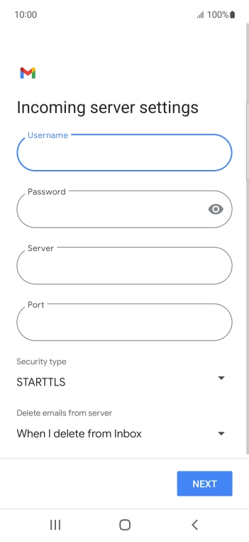 Press the field below 