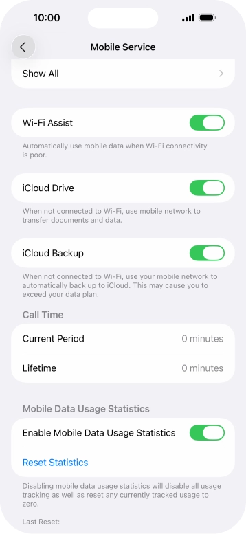 Press the indicator next to 