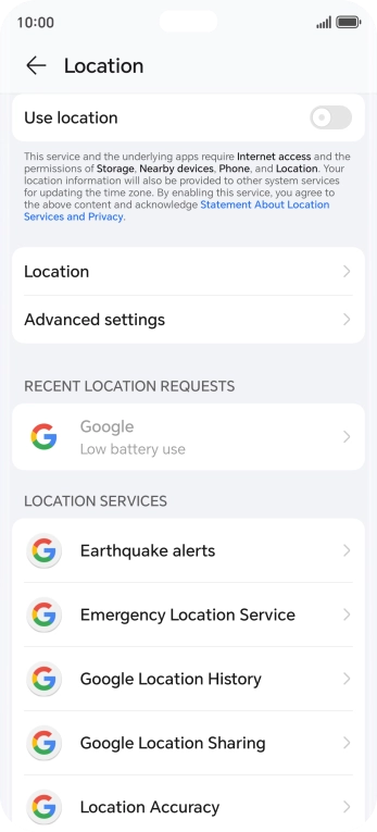 Press the indicator next to 
