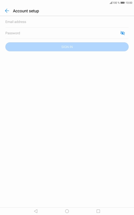Press Email address and key in your email address.