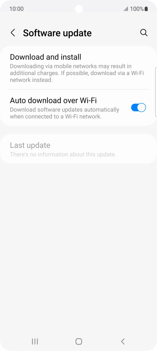 Press Download and install. If a new software version is available, it's displayed. Follow the instructions on the screen to update the phone software.