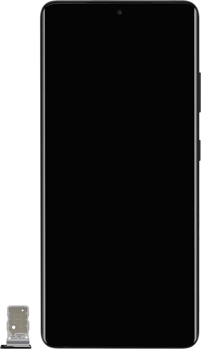 Turn your SIM so the angled corner of the SIM matches the angled corner of the first SIM holder and place your SIM in of the first the SIM holder.