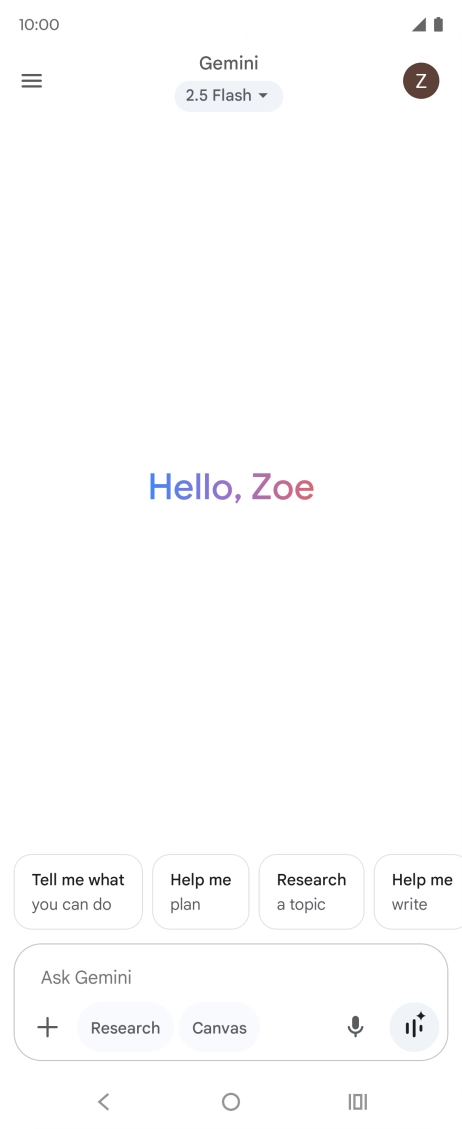 Press the profile icon.