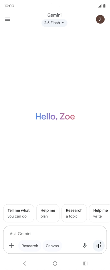 Press the profile icon.