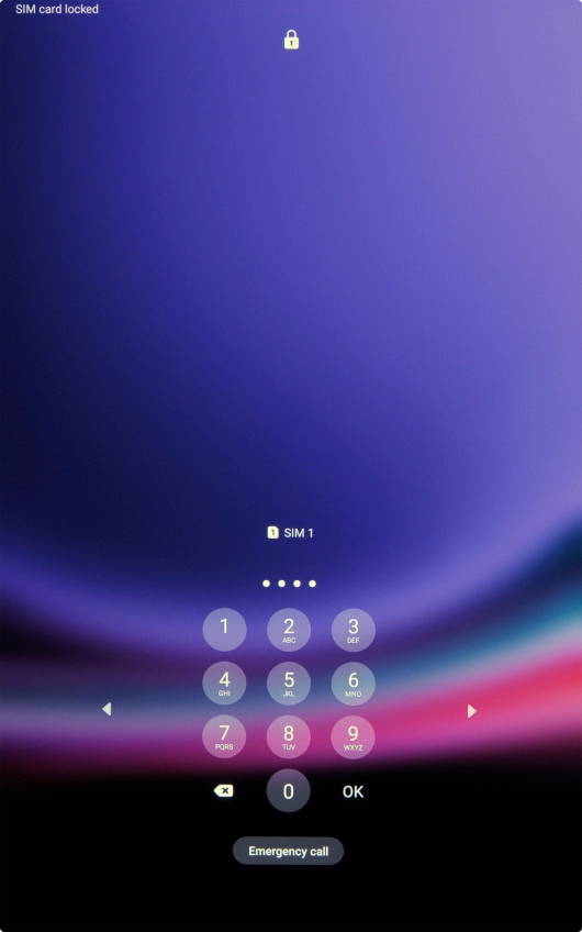 If you're asked to key in your PIN, do so and press OK. The default PIN is 1111.