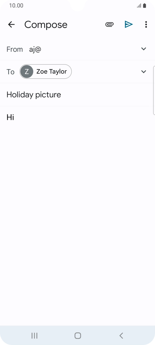 Press the attachment icon.