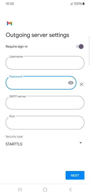Press the field below 