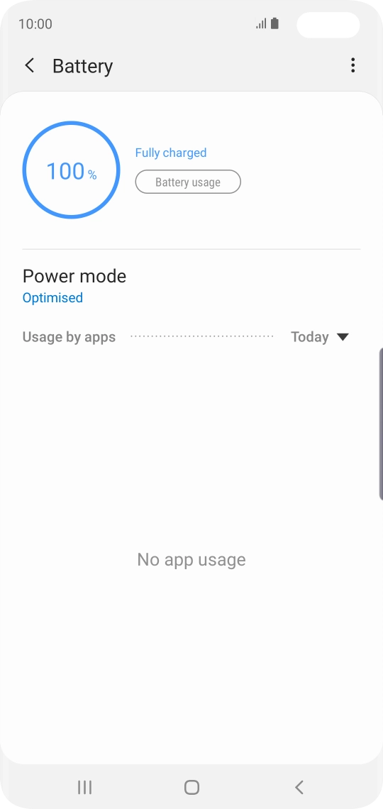 Press Power mode.