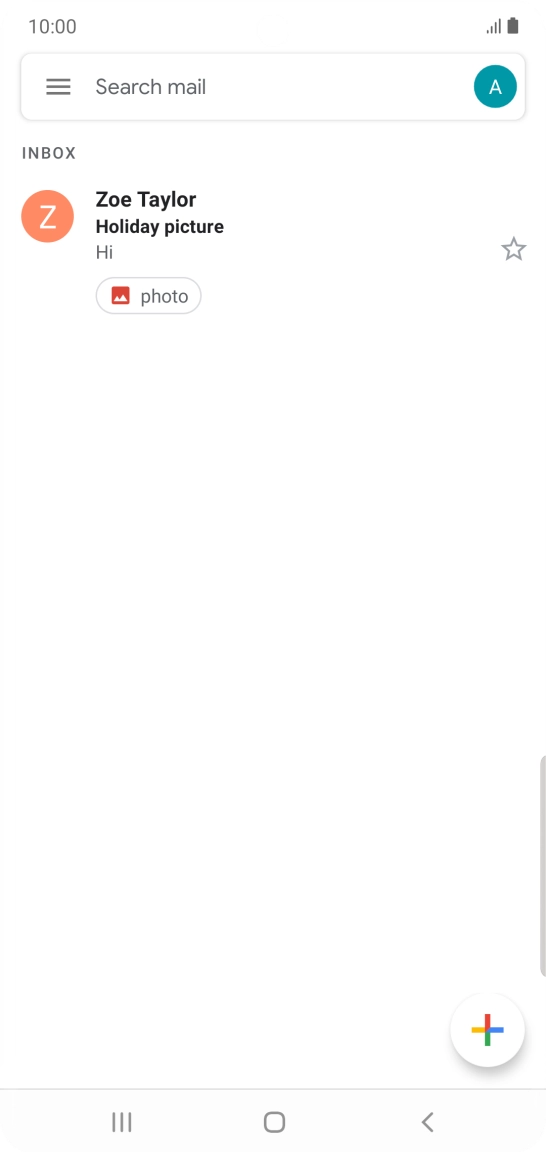 Press the email account icon.