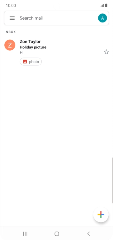 Press the email account icon.
