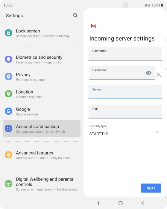 Press the field below 