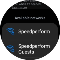 Press the required Wi-Fi network.